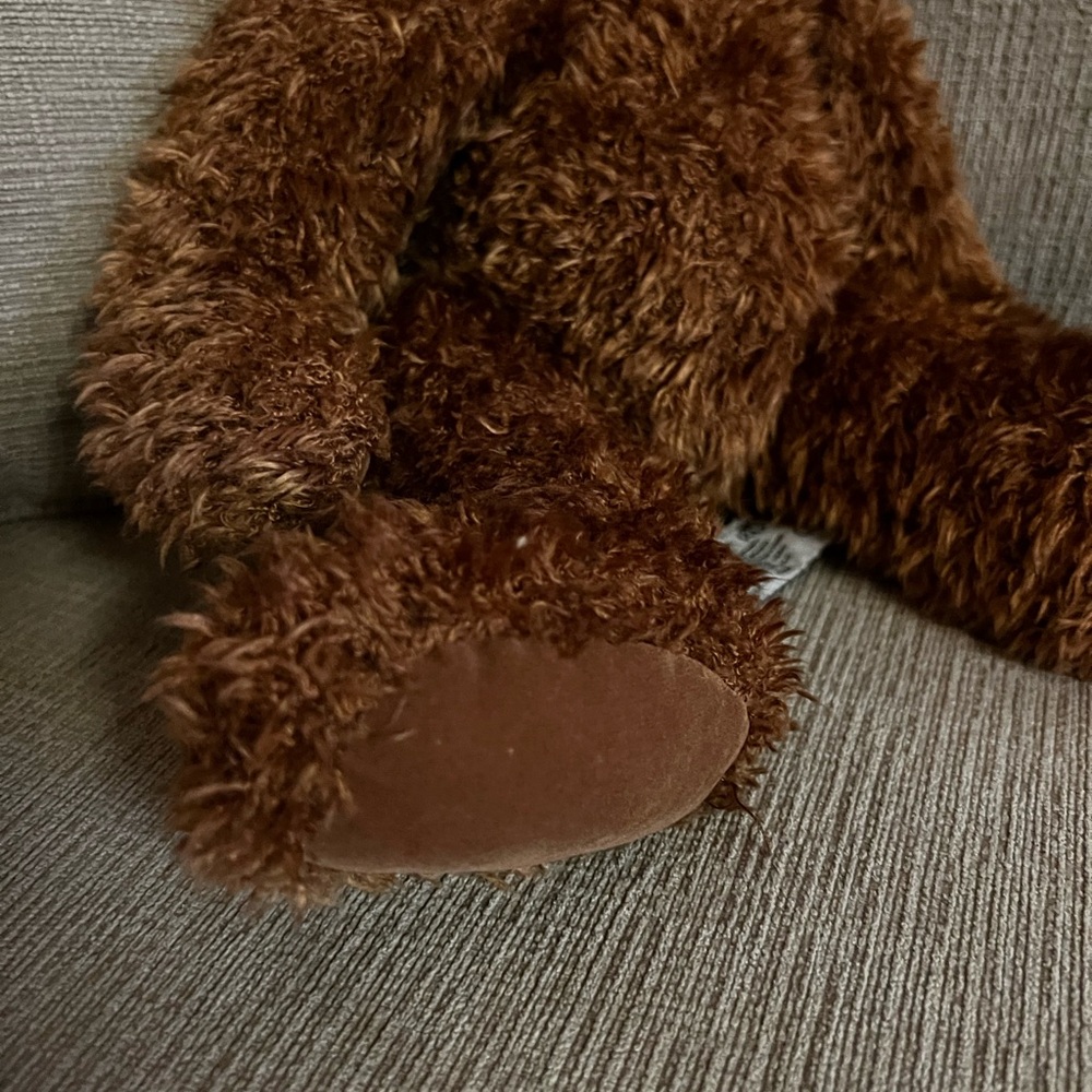 Russ bearie Ernest‎ Bear Plush Dark curly Hair Velvet feet - Picture 8 of 8